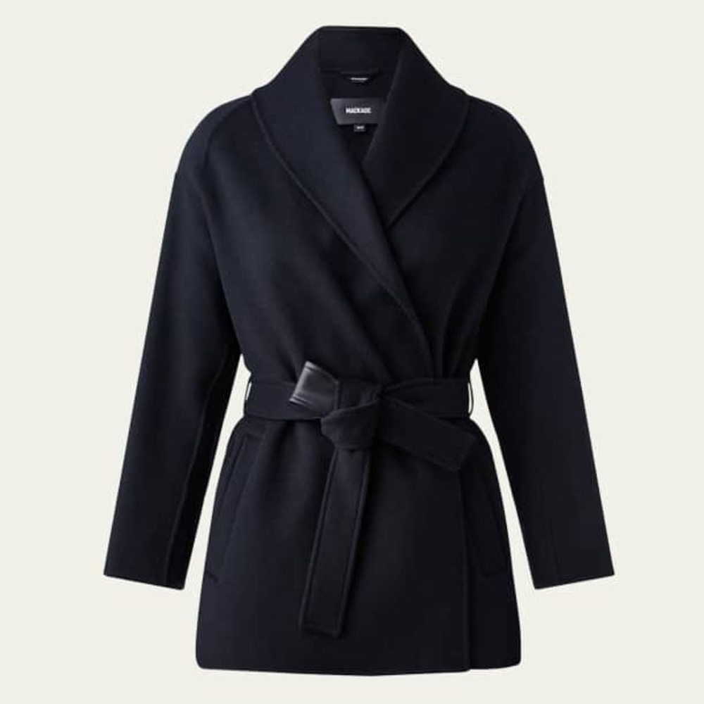 MACKAGE LADIES TYRA BLACK XS - BRAND NEW WOOL COAT FOR LADIES